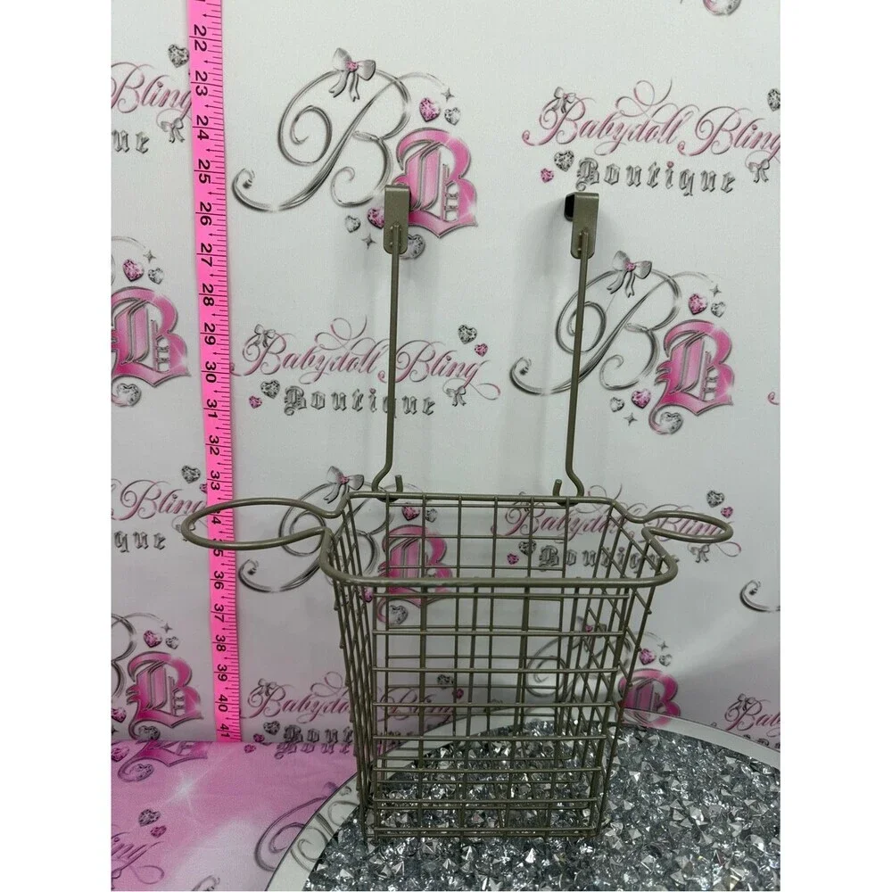 Hair tools basket storage cabinet hanging interior or exterior storage